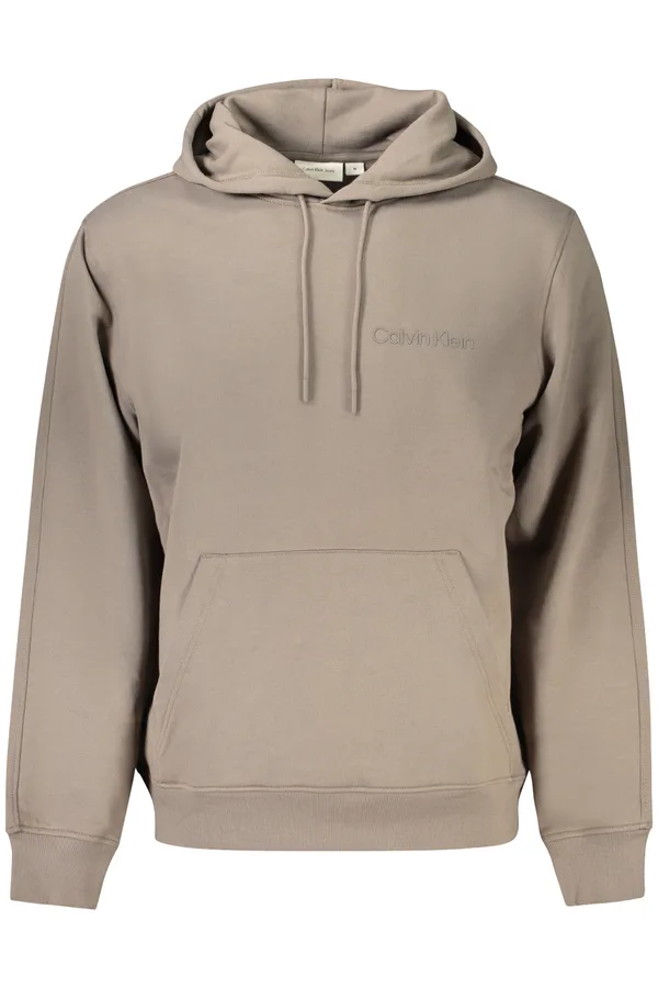 CALVIN KLEIN PÁNSKÁ MIKINA BEZ ZIPU HNĚDÁ