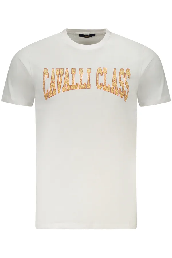 CAVALLI CLASS PÁNSKÉ TRIČKO S KRÁTKÝM RUKÁVEM BÍLÉ