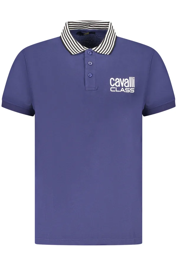 CAVALLI CLASS PÁNSKÁ POLOKOŠILE S KRÁTKÝM RUKÁVEM MODRÁ