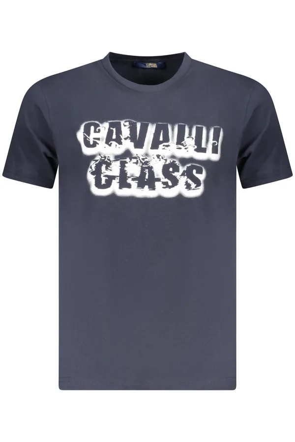 CAVALLI CLASS PÁNSKÉ TRIČKO S KRÁTKÝM RUKÁVEM MODRÉ