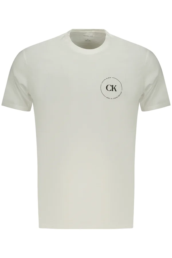 CALVIN KLEIN PÁNSKÉ TRIČKO S KRÁTKÝM RUKÁVEM BÍLÉ