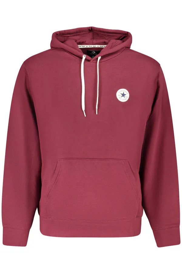 Converse PÁNSKÁ MIKINA S KAPUCÍ BEZ ZIPU, ČERVENÁ