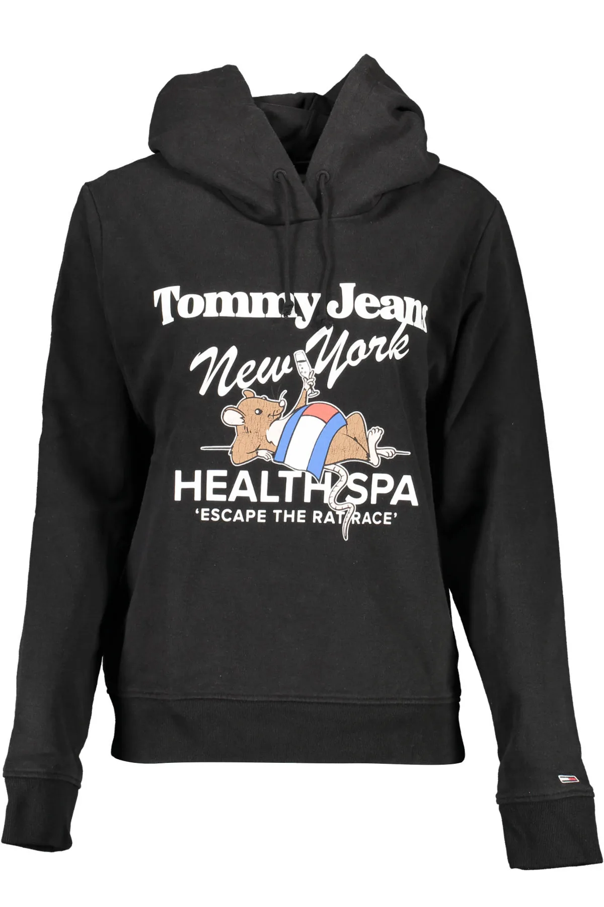 TOMMY HILFIGER DÁMSKÁ MIKINA BEZ ZIPU ČERNÁ