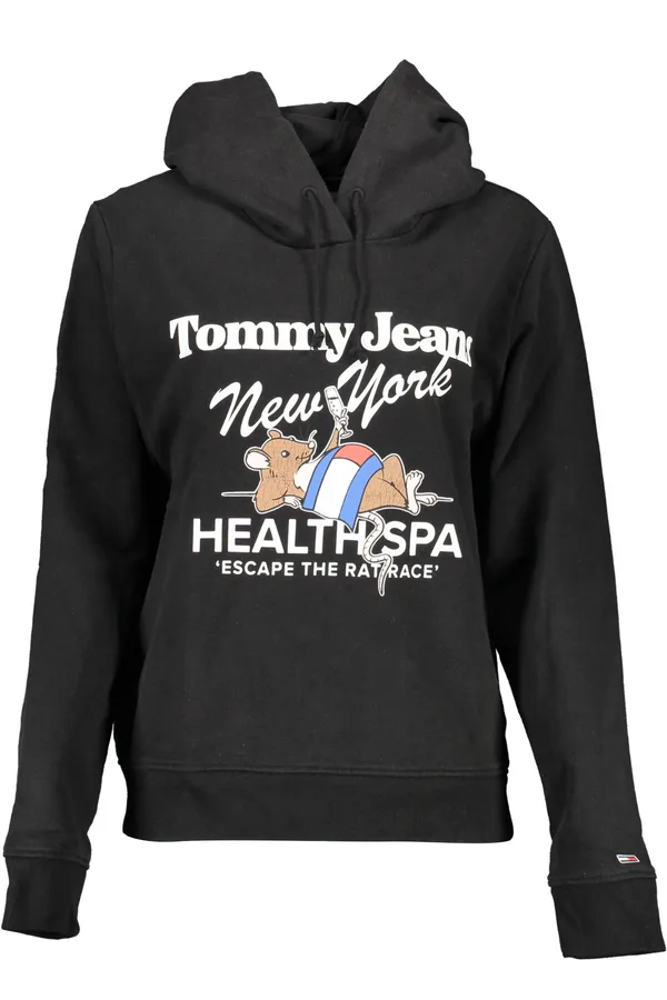 TOMMY HILFIGER DÁMSKÁ MIKINA BEZ ZIPU ČERNÁ