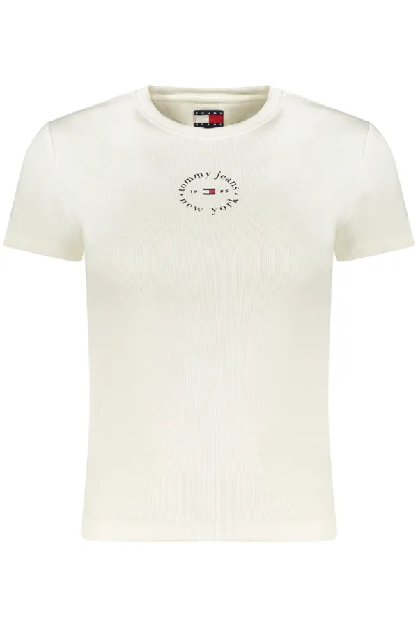 TOMMY HILFIGER DÁMSKÉ TRIČKO S KRÁTKÝM RUKÁVEM BÍLÉ