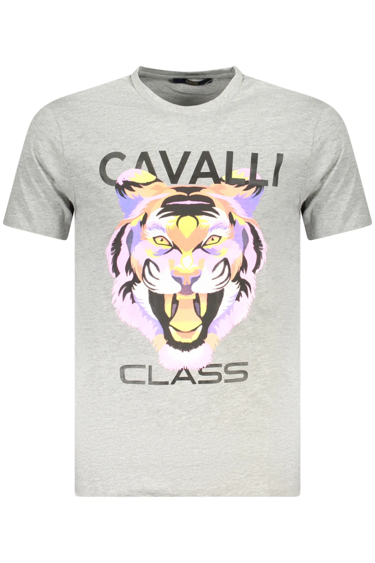 CAVALLI CLASS PÁNSKÉ TRIČKO S KRÁTKÝM RUKÁVEM ŠEDÉ