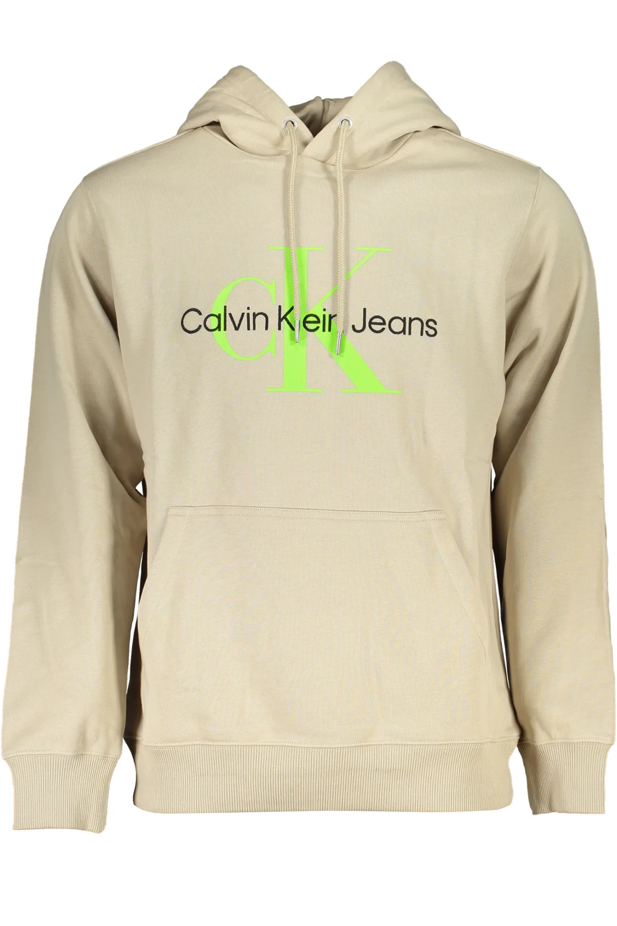 CALVIN KLEIN PÁNSKÁ MIKINA BEZ ZIPU BÉŽOVÁ