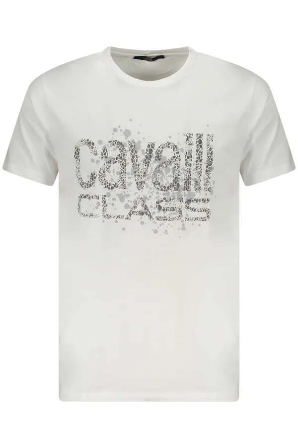 CAVALLI CLASS PÁNSKÉ TRIČKO S KRÁTKÝM RUKÁVEM BÍLÉ