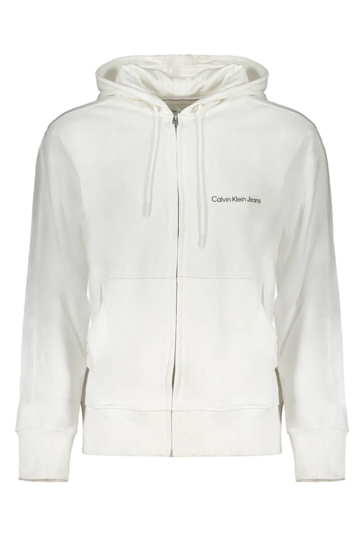 CALVIN KLEIN PÁNSKÁ MIKINA NA ZIP BÍLÁ