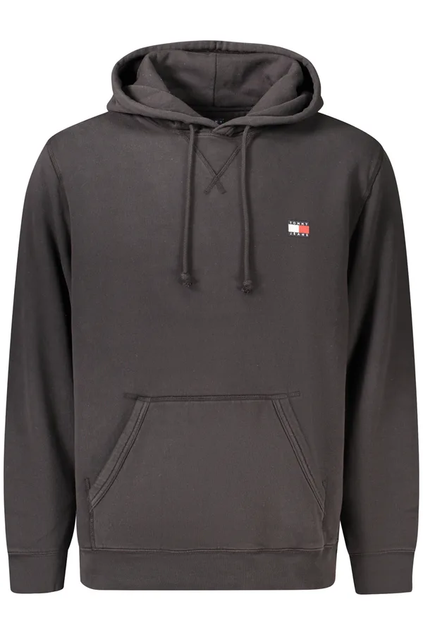 TOMMY HILFIGER PÁNSKÁ MIKINA BEZ ZIPU ČERNÁ