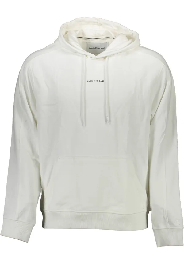 CALVIN KLEIN PÁNSKÁ MIKINA BEZ ZIPU BÍLÁ