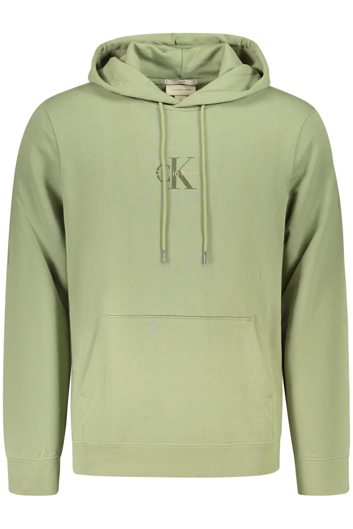 CALVIN KLEIN PÁNSKÁ MIKINA BEZ ZIPU, ZELENÁ