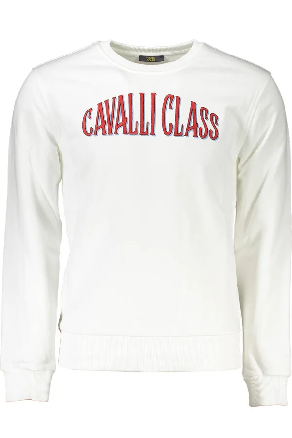 CAVALLI CLASS PÁNSKÁ MIKINA BEZ ZIPU BÍLÁ