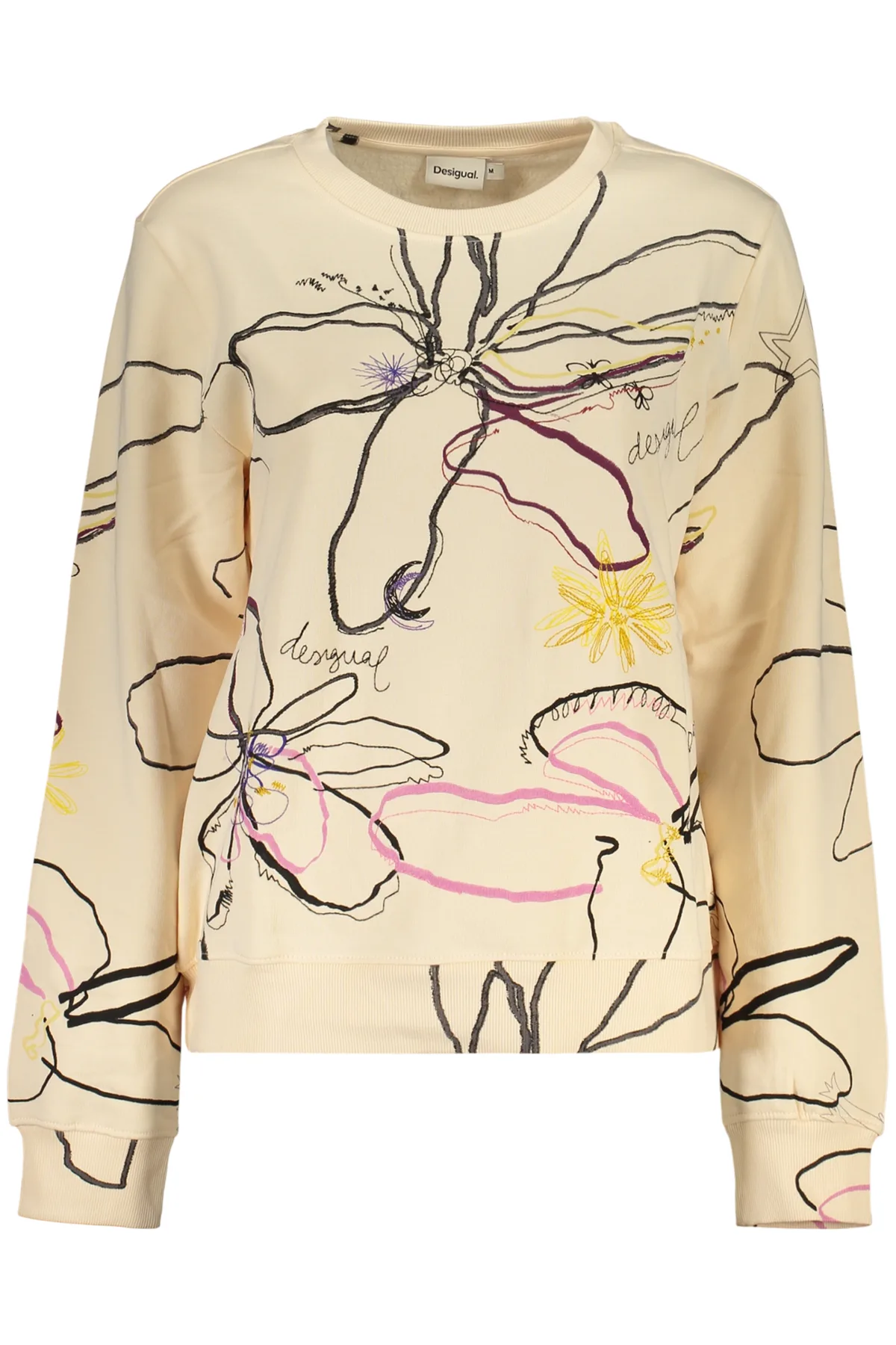 DESIGUAL DÁMSKÁ MIKINA BEZ ZIPU RŮŽOVÁ