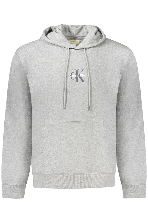 CALVIN KLEIN PÁNSKÁ MIKINA BEZ ZIPU ŠEDÁ