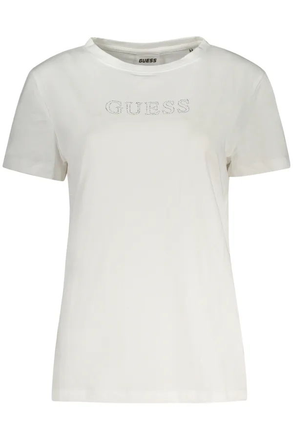 GUESS JEANS DÁMSKÉ TRIČKO S KRÁTKÝM RUKÁVEM BÍLÉ