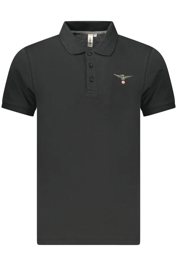 ACCADEMIA MILITARE PÁNSKÉ ČERNÉ POLO S KRÁTKÝM RUKÁVEM