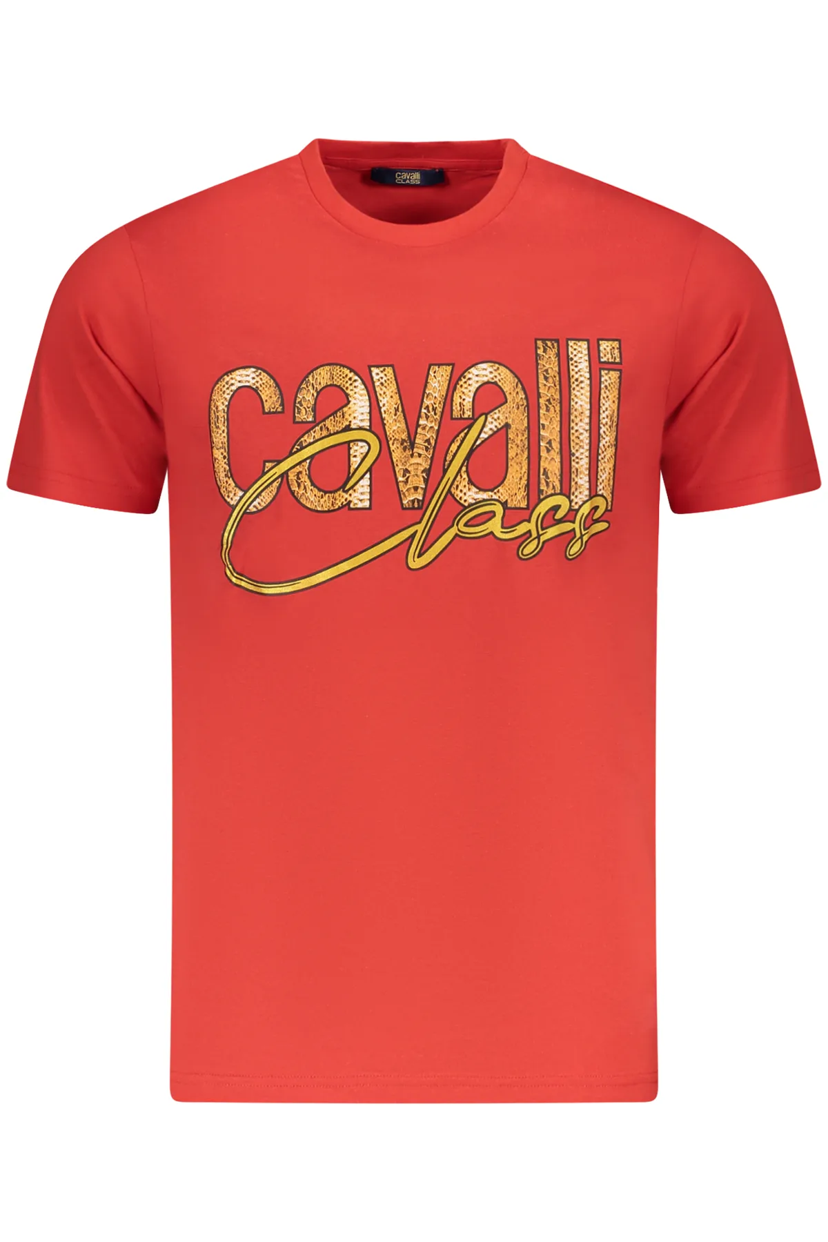 CAVALLI CLASS PÁNSKÉ TRIČKO S KRÁTKÝM RUKÁVEM ČERVENÉ