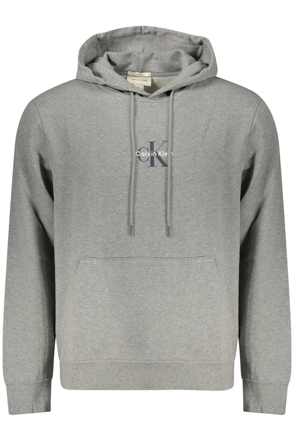 CALVIN KLEIN PÁNSKÁ MIKINA BEZ ZIPU ŠEDÁ