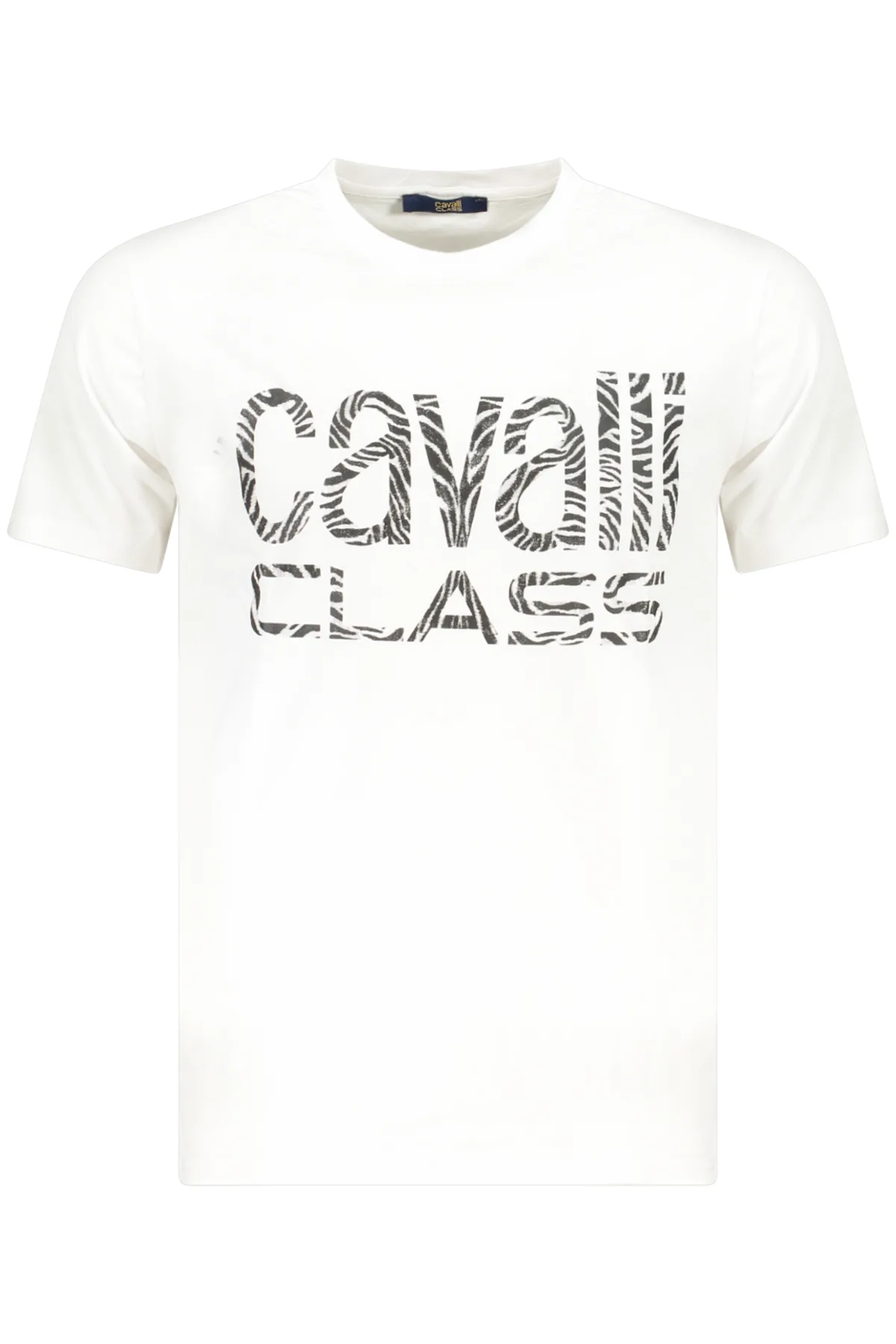 CAVALLI CLASS PÁNSKÉ TRIČKO S KRÁTKÝM RUKÁVEM BÍLÉ