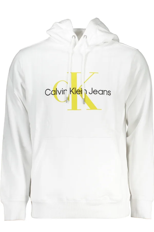 CALVIN KLEIN PÁNSKÁ MIKINA BEZ ZIPU BÍLÁ