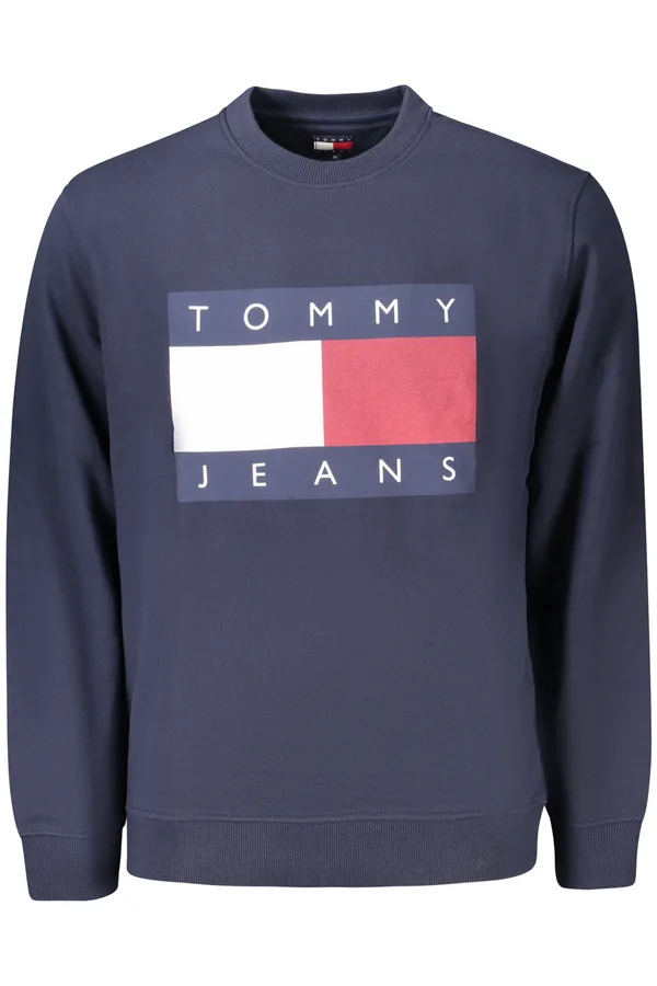 TOMMY HILFIGER PÁNSKÁ MODRÁ MIKINA BEZ ZIPU