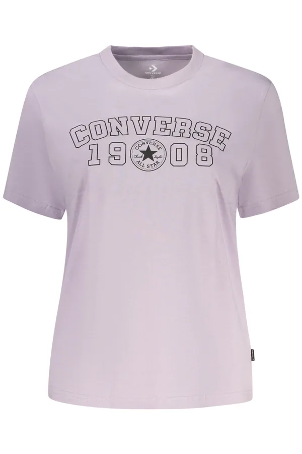 CONVERSE DÁMSKÉ TRIČKO S KRÁTKÝM RUKÁVEM FIALOVÉ