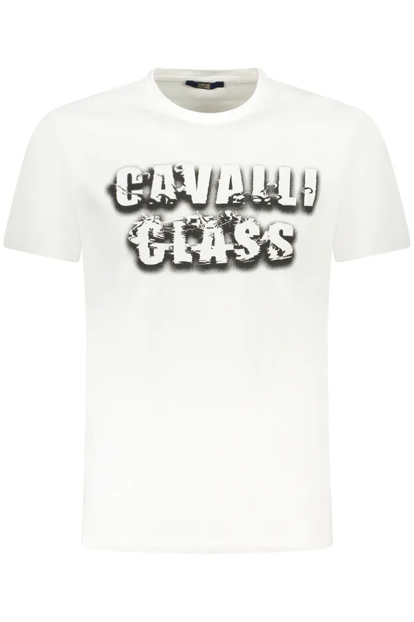 CAVALLI CLASS PÁNSKÉ TRIČKO S KRÁTKÝM RUKÁVEM BÍLÉ