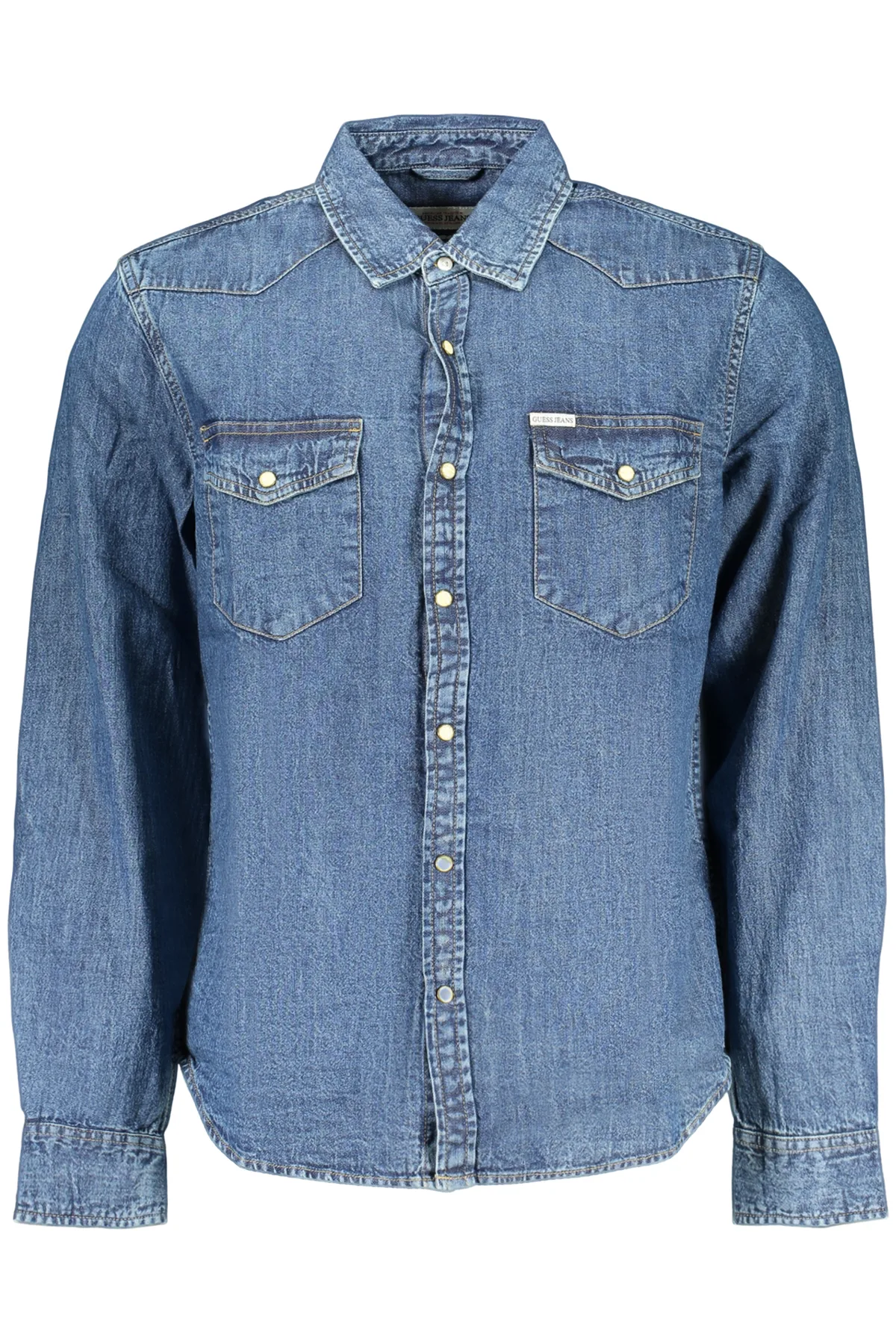 GUESS JEANS PÁNSKÁ KOŠILE S DLOUHÝM RUKÁVEM, MODRÁ