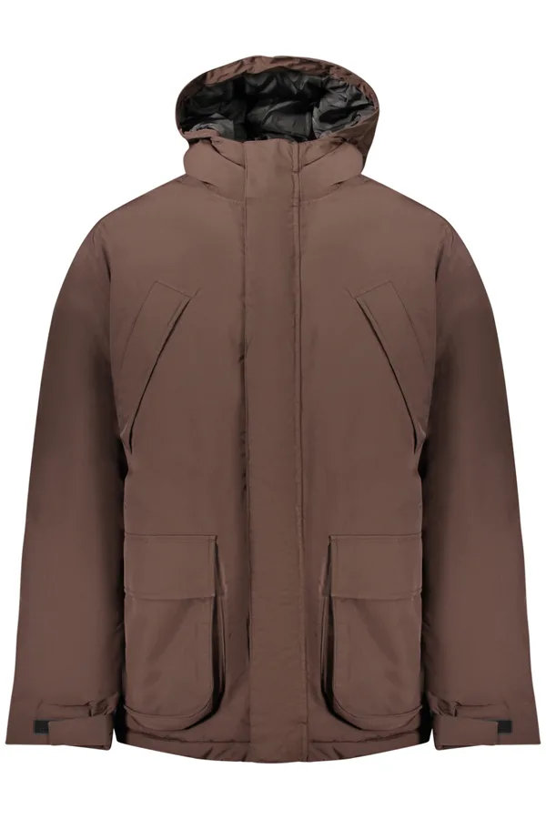 TIMBERLAND PÁNSKÁ BUNDA S KAPUCÍ HNĚDÁ
