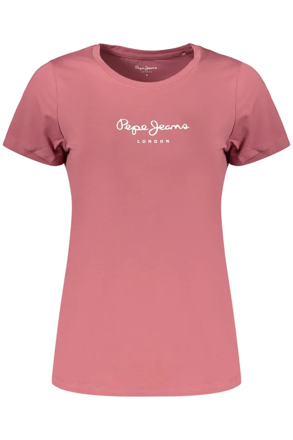 PEPE JEANS DÁMSKÉ TRIČKO S KRÁTKÝM RUKÁVEM RŮŽOVÉ