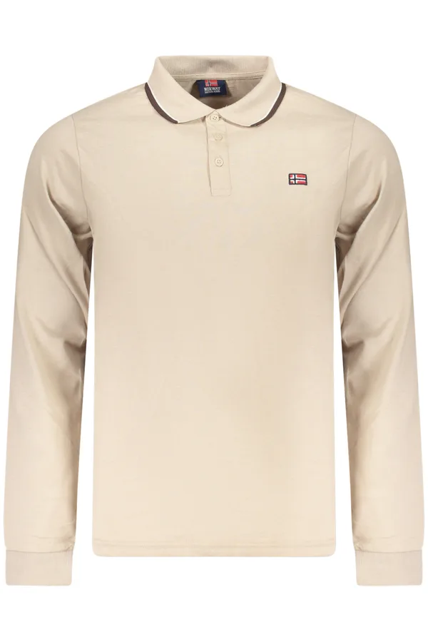 NORWAY 1963 PÁNSKÉ POLO S DLOUHÝM RUKÁVEM, BEŽOVÉ