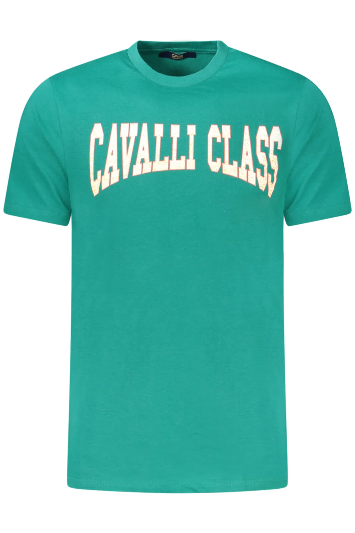 CAVALLI CLASS PÁNSKÉ TRIČKO S KRÁTKÝM RUKÁVEM ZELENÉ