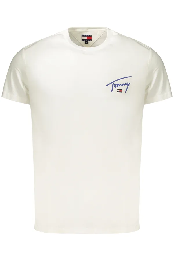 TOMMY HILFIGER PÁNSKÉ TRIČKO S KRÁTKÝM RUKÁVEM BÍLÉ