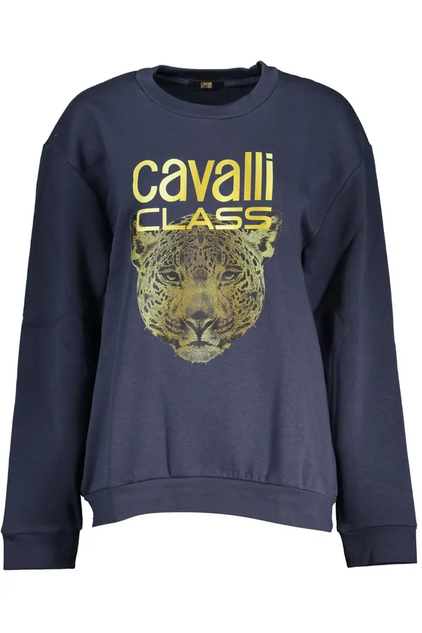 CAVALLI CLASS DÁMSKÁ MODRÁ MIKINA BEZ ZIPU