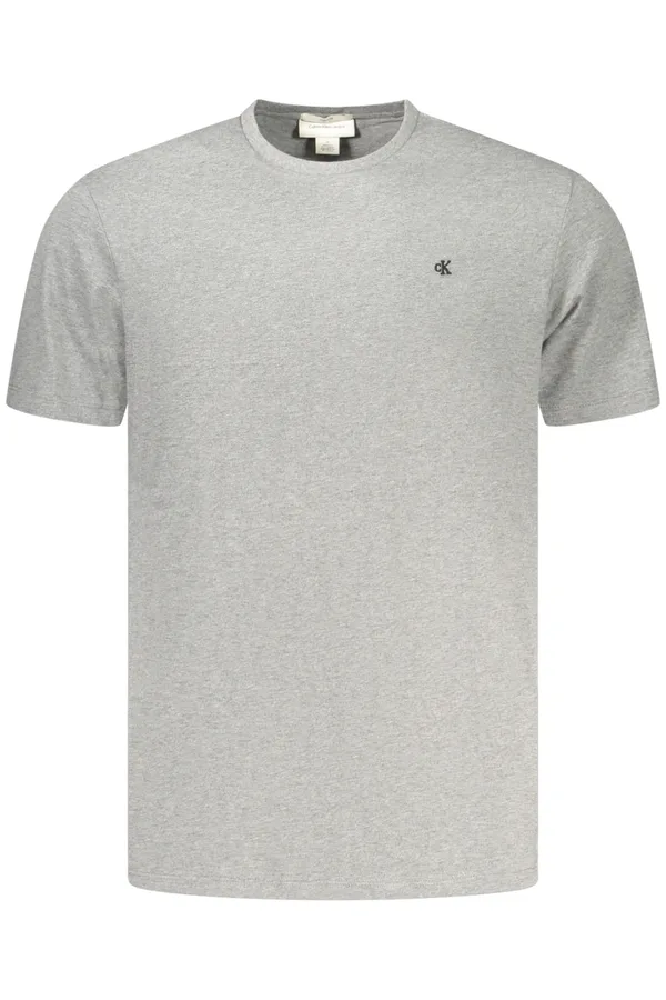 CALVIN KLEIN PÁNSKÉ TRIČKO S KRÁTKÝM RUKÁVEM ŠEDÉ