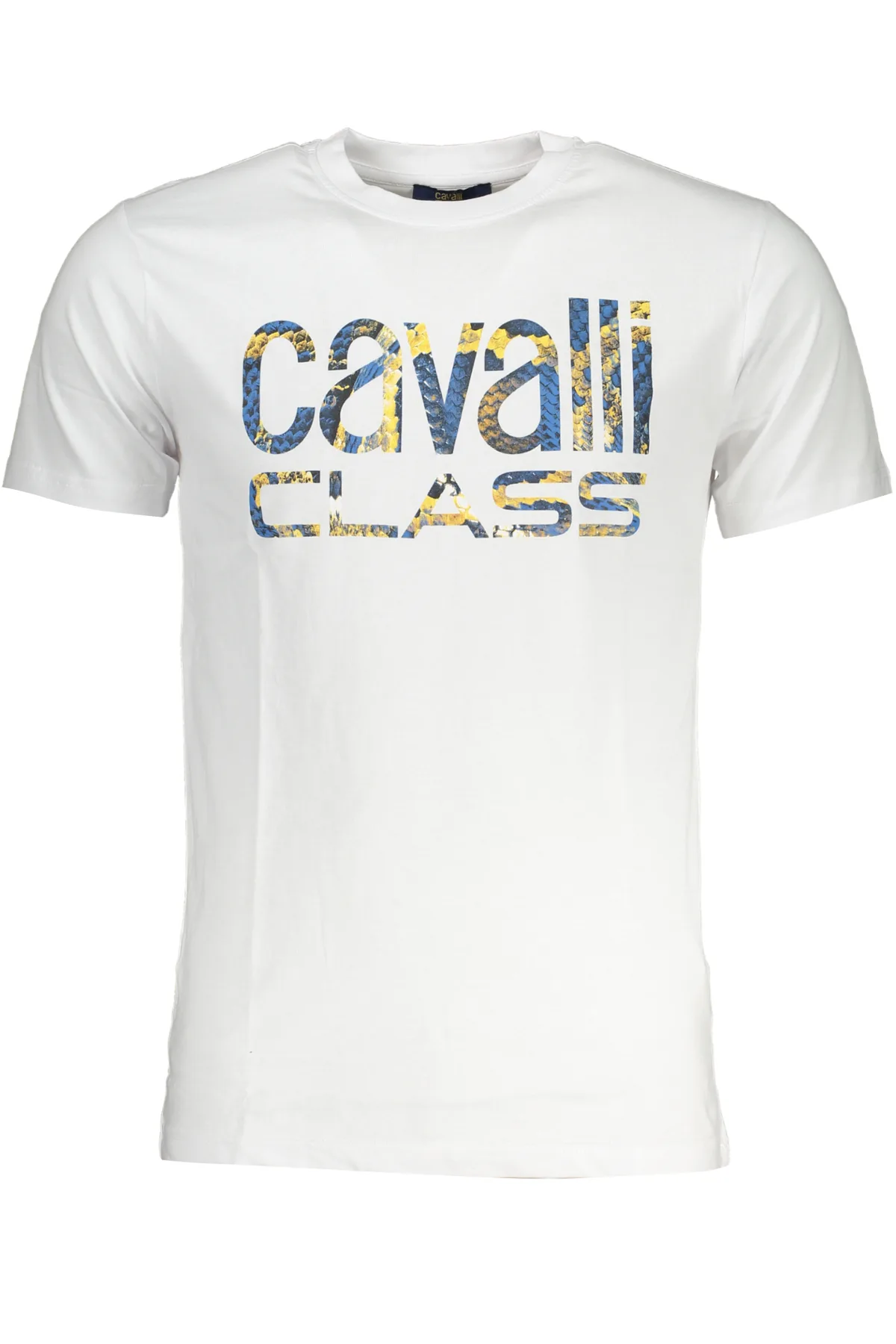 CAVALLI CLASS PÁNSKÉ TRIČKO S KRÁTKÝM RUKÁVEM BÍLÉ