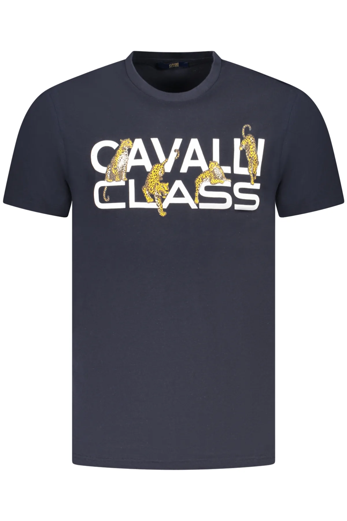 CAVALLI CLASS PÁNSKÉ TRIČKO S KRÁTKÝM RUKÁVEM MODRÉ