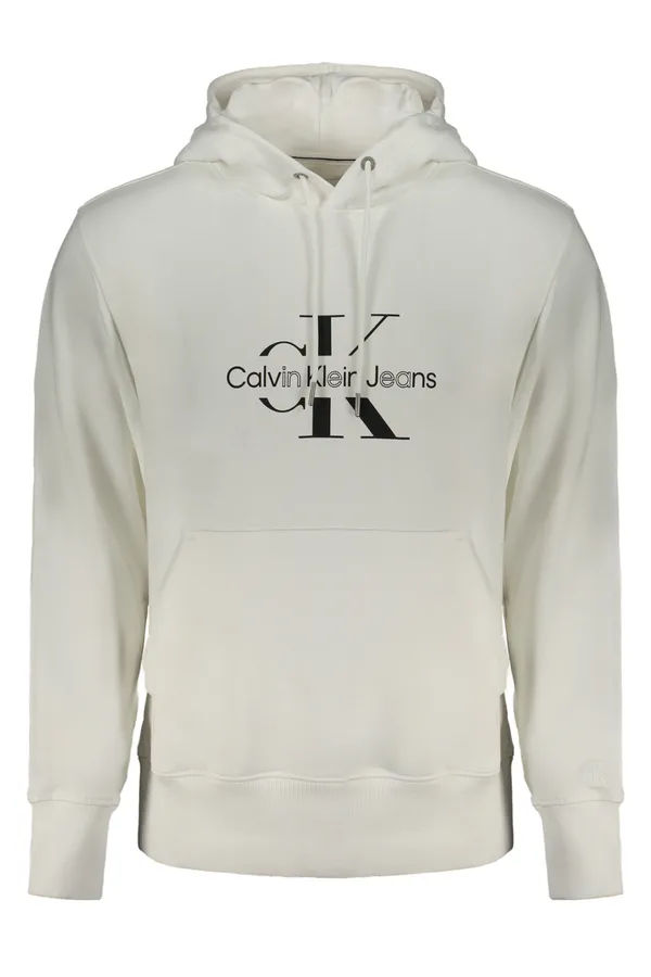 CALVIN KLEIN PÁNSKÁ MIKINA BEZ ZIPU BÍLÁ