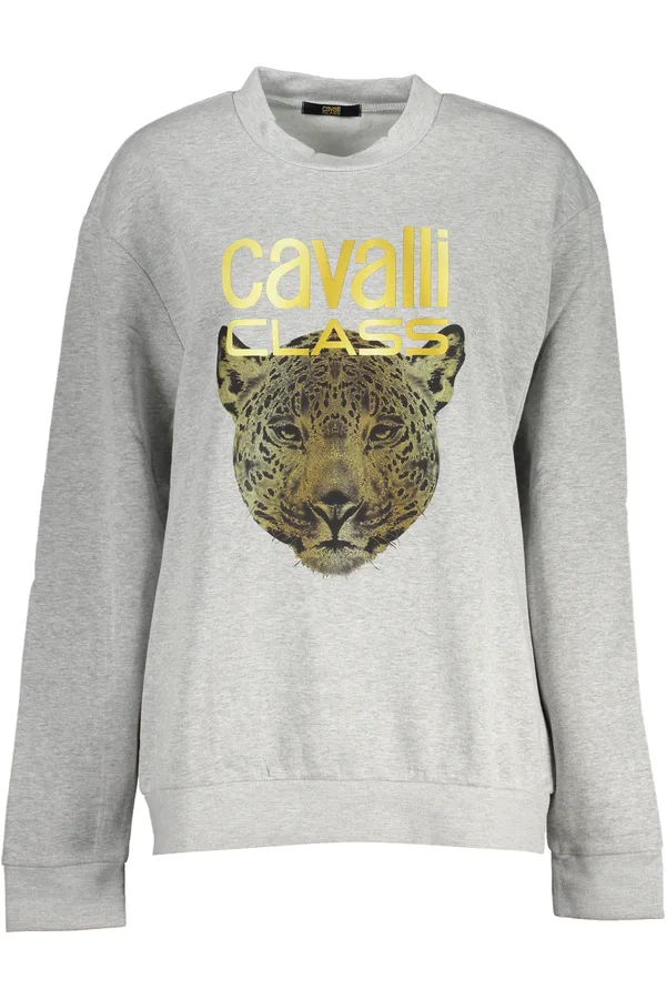 CAVALLI CLASS DÁMSKÁ MIKINA BEZ ZIPU ŠEDÁ