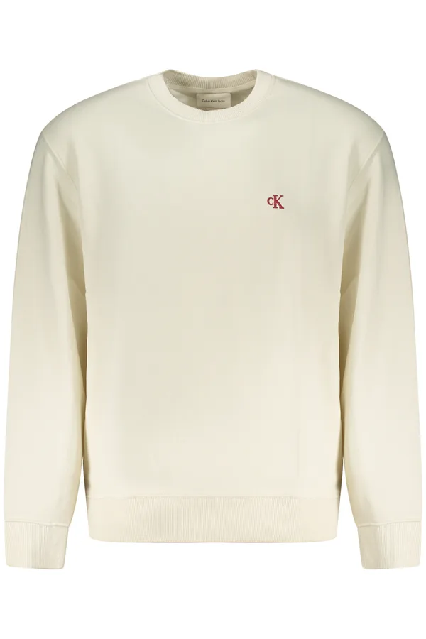 CALVIN KLEIN PÁNSKÁ MIKINA BEZ ZIPU BÍLÁ
