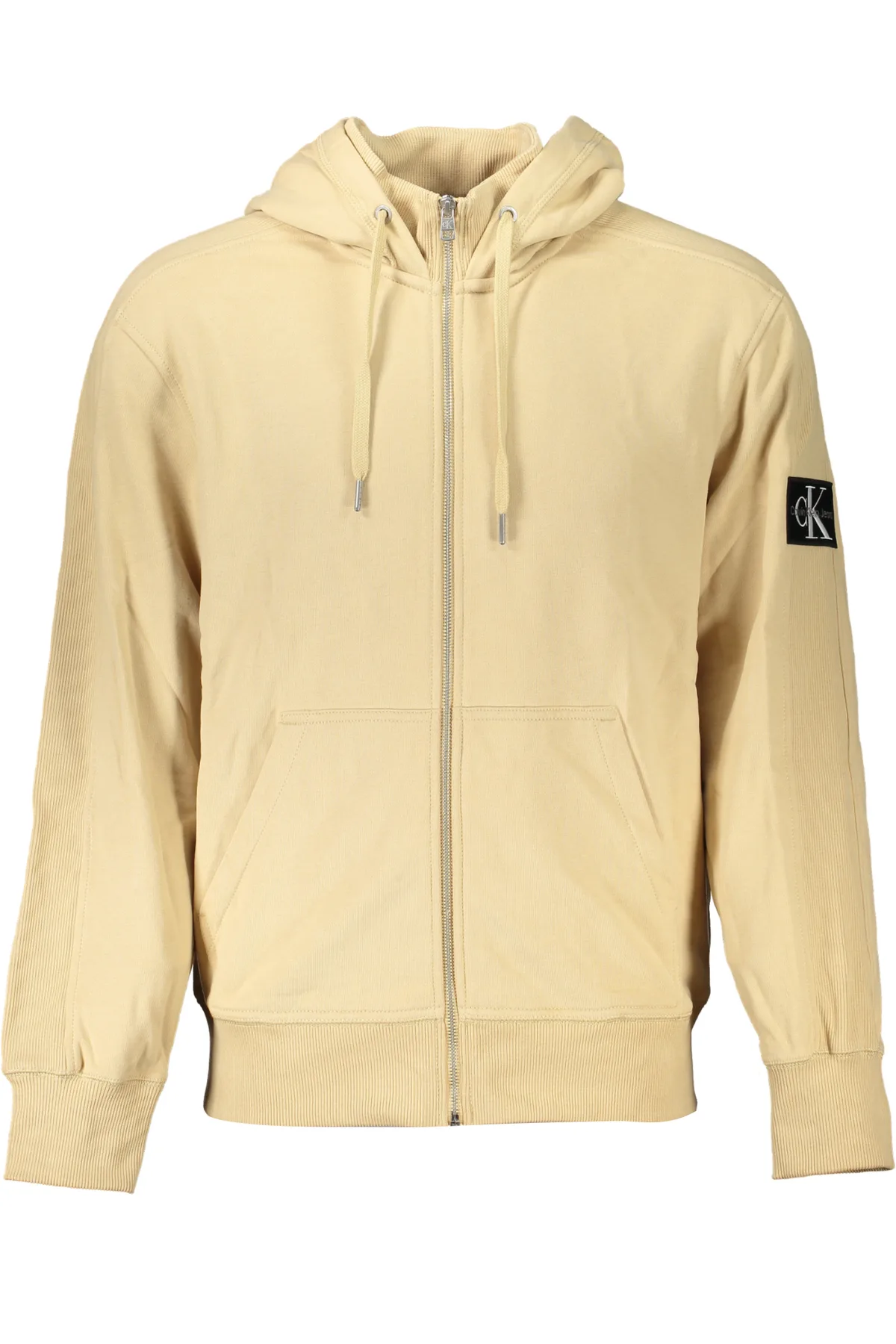 CALVIN KLEIN PÁNSKÁ MIKINA NA ZIP BÉŽOVÁ