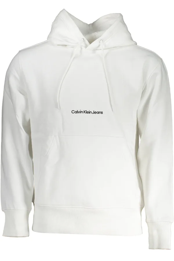 CALVIN KLEIN PÁNSKÁ MIKINA BEZ ZIPU BÍLÁ