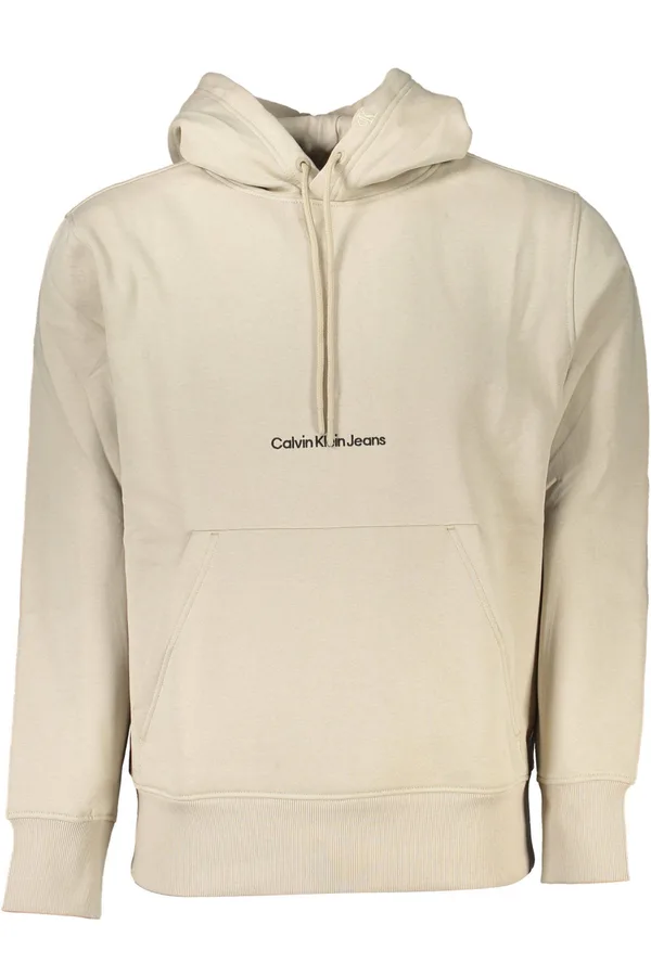 CALVIN KLEIN PÁNSKÁ MIKINA BEZ ZIPU BÉŽOVÁ