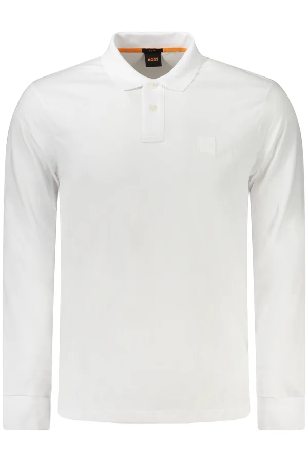 HUGO BOSS PÁNSKÉ POLO S DLOUHÝM RUKÁVEM BÍLÉ