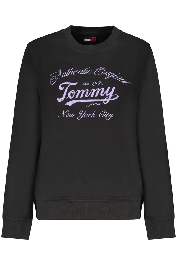 TOMMY HILFIGER DÁMSKÁ MIKINA BEZ ZIPU ČERNÁ