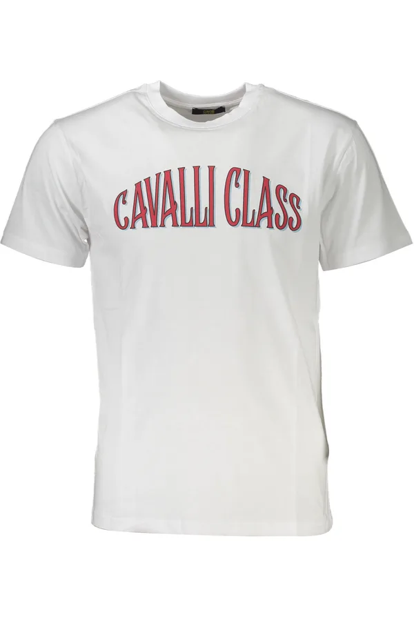 CAVALLI CLASS PÁNSKÉ TRIČKO S KRÁTKÝM RUKÁVEM BÍLÉ