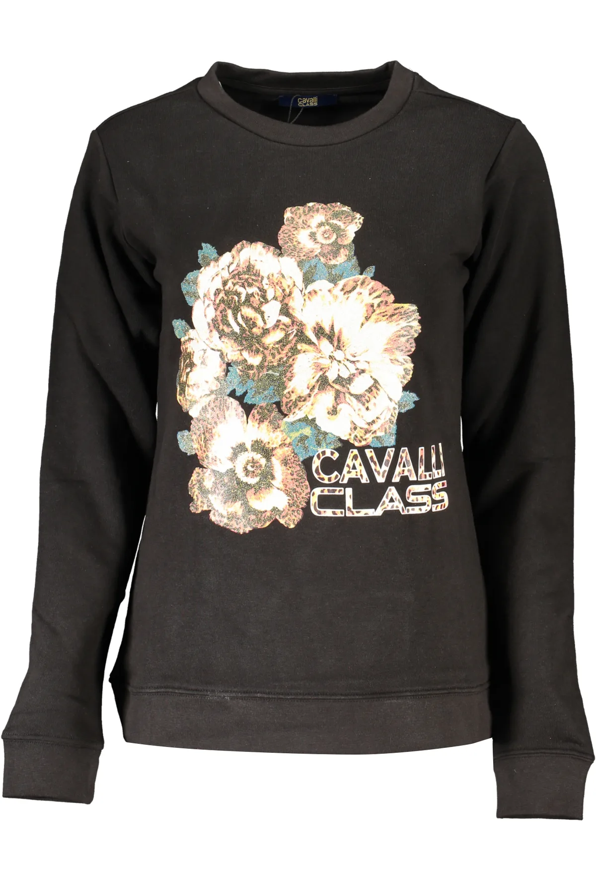 CAVALLI CLASS DÁMSKÁ MIKINA BEZ ZIPU ČERNÁ