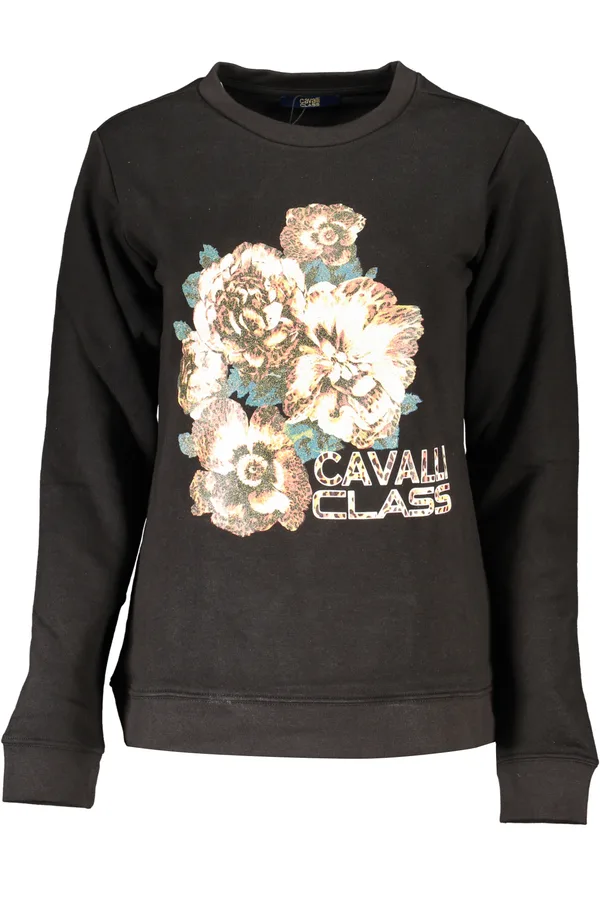 CAVALLI CLASS DÁMSKÁ MIKINA BEZ ZIPU ČERNÁ