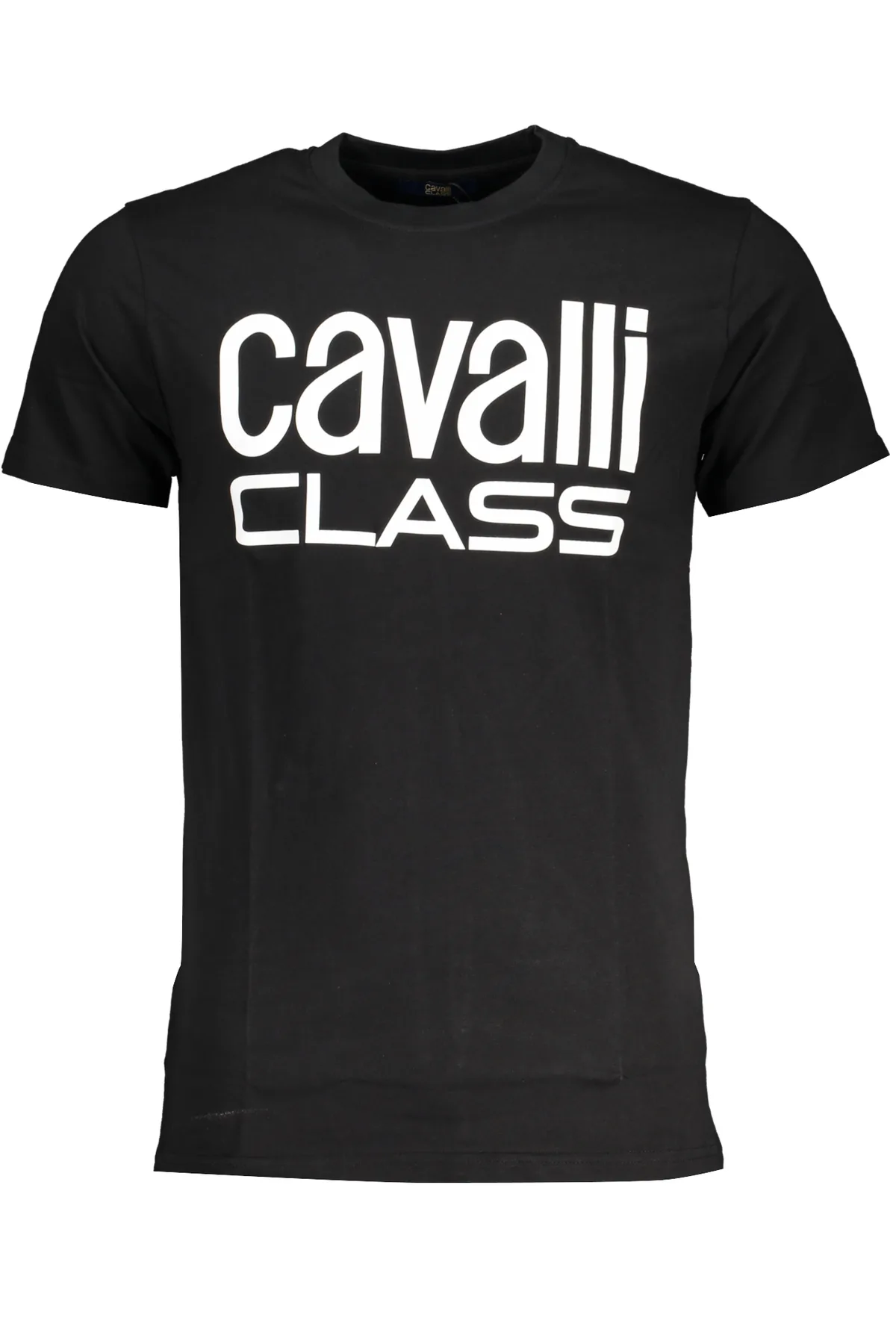 CAVALLI CLASS PÁNSKÉ TRIČKO S KRÁTKÝM RUKÁVEM ČERNÉ